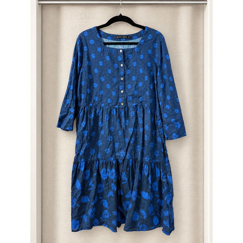 Gudrun Sjödén Blue Printed Dress M